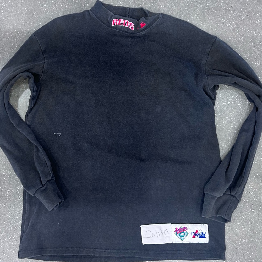 Majestic Gray Sweatshirt with Logo Patches